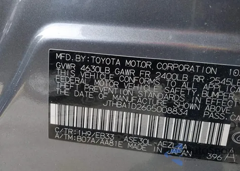 2016 Lexus Is 200T z USA, uszkodzony, nr VIN JTHBA1D26G5008834
